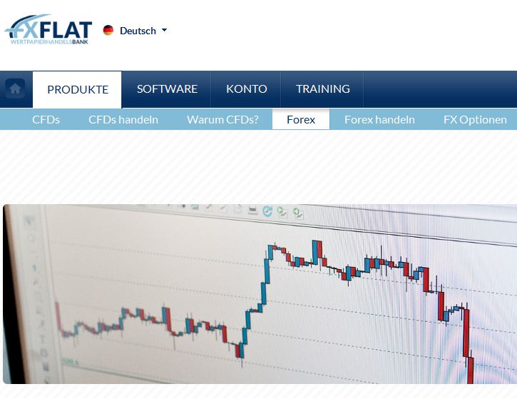 Eine übersichtliche Webseite bietet sich Anlegern auf FXFlat