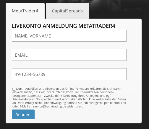 BANX Anmeldung