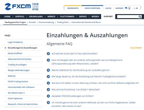 FXCM Einzahlung