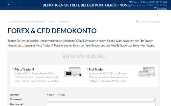 FxFlat Demokonto