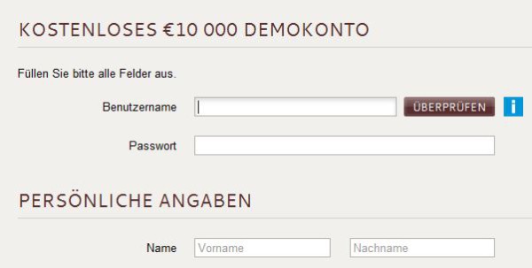 Anmeldeformular IG Demokonto mit 10.000,- Euro