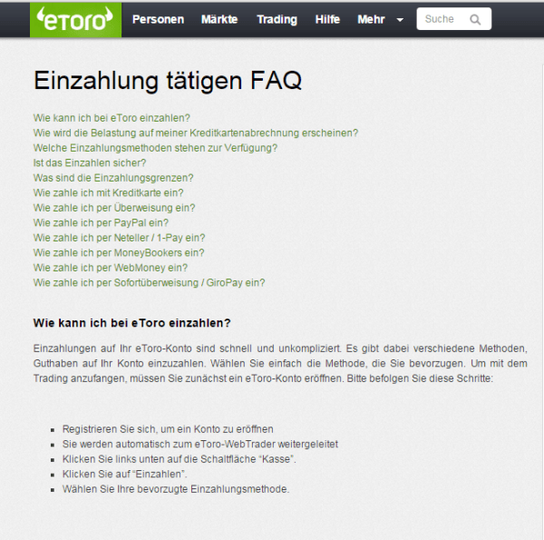 Etoro Einzahlung Etoro Einzahlung