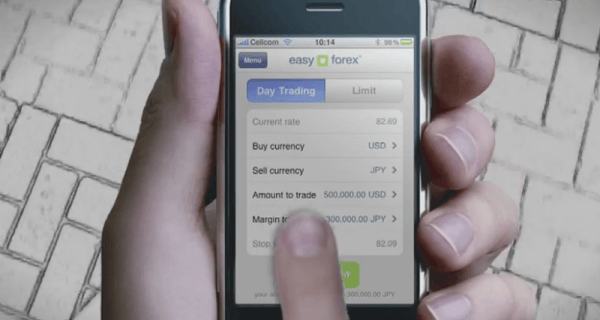 Auch unterwegs sind Trades mit der Easy Forex App möglich