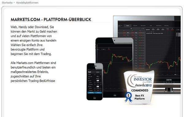 Ein Überblick über die Markets.com-Plattformen