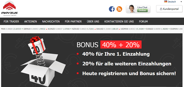 Das Bonusangebot von Mayzus