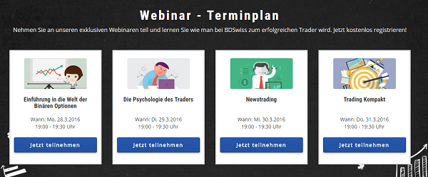 BDSwiss Forex Webinare