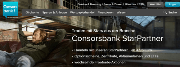Optionsscheine bei Consorsbank handeln