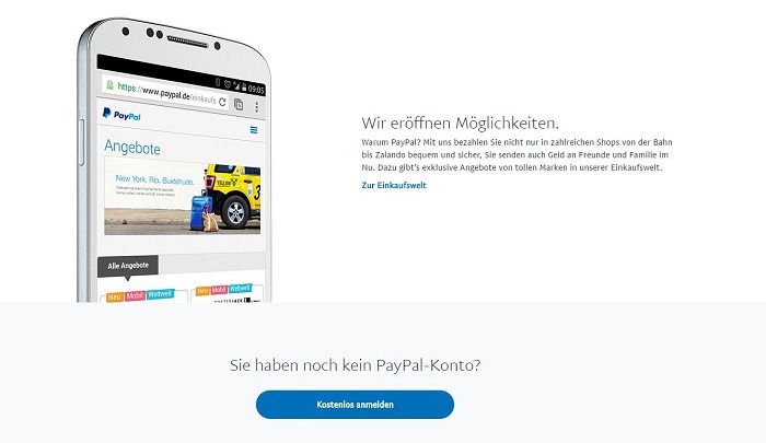 PayPal Einzahlungen