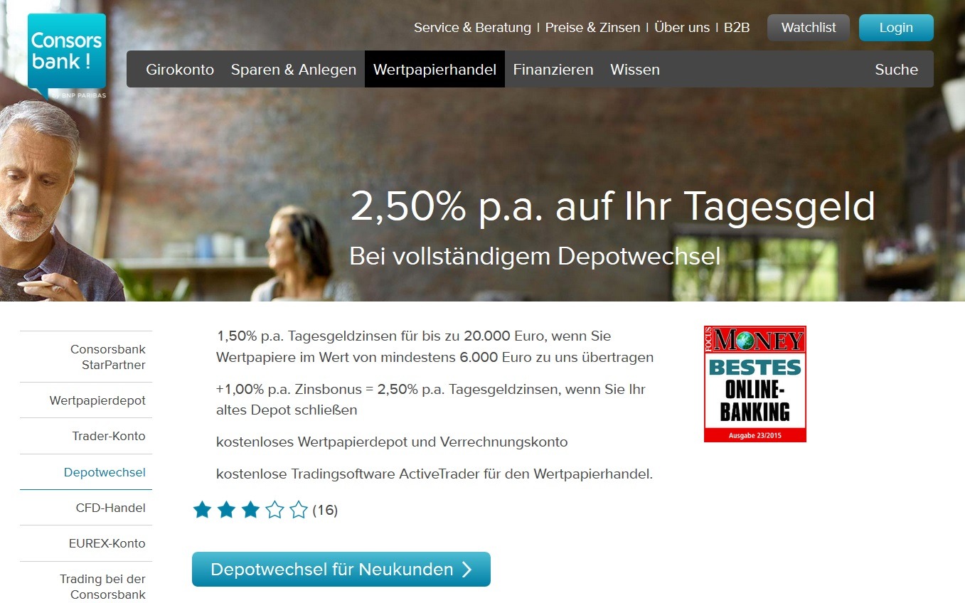 Screenshot Consorsbank Prämie Depotwechsel