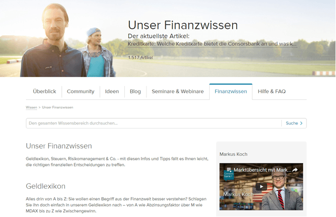 Consorsbank Finanzwissen