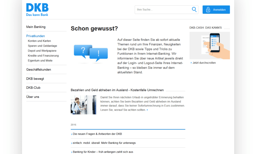 News und Infos im Bereich „Schon gewusst?“