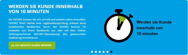 DeGiro Depoteröffnung
