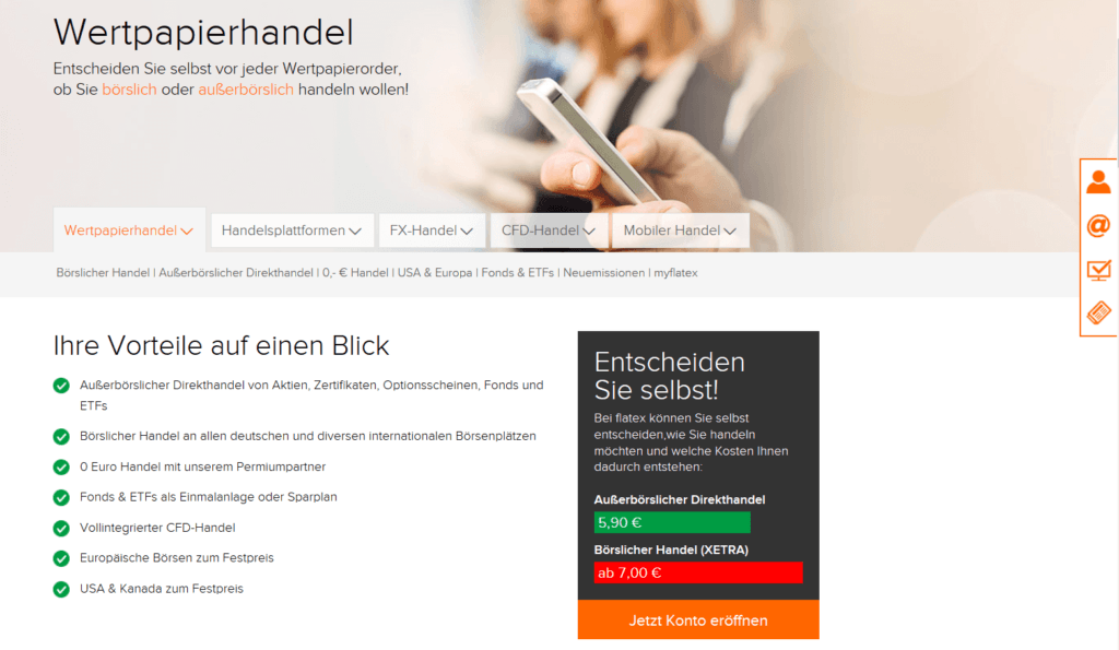 Das Angebot von Flatex im Überblick