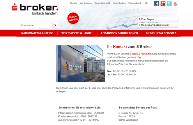 sBroker Kundenservice
