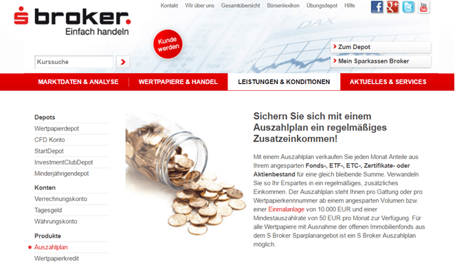 Sparkassen Broker Auszahlplan
