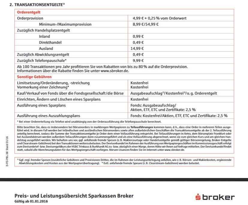 Sparkassen Broker Depot Kosten 2019 Gebühren Preise Im Test