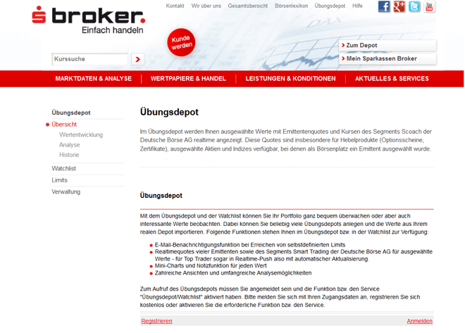 Sparkassen Broker Musterdepot