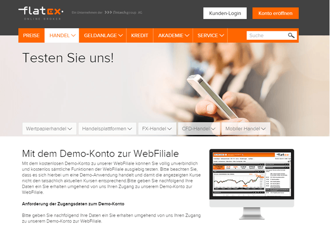 flatex Musterdepot Test