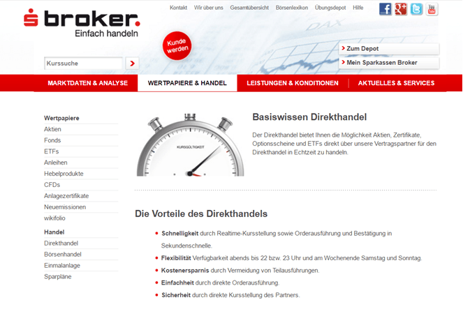 Sparkassen Broker Direkthandel