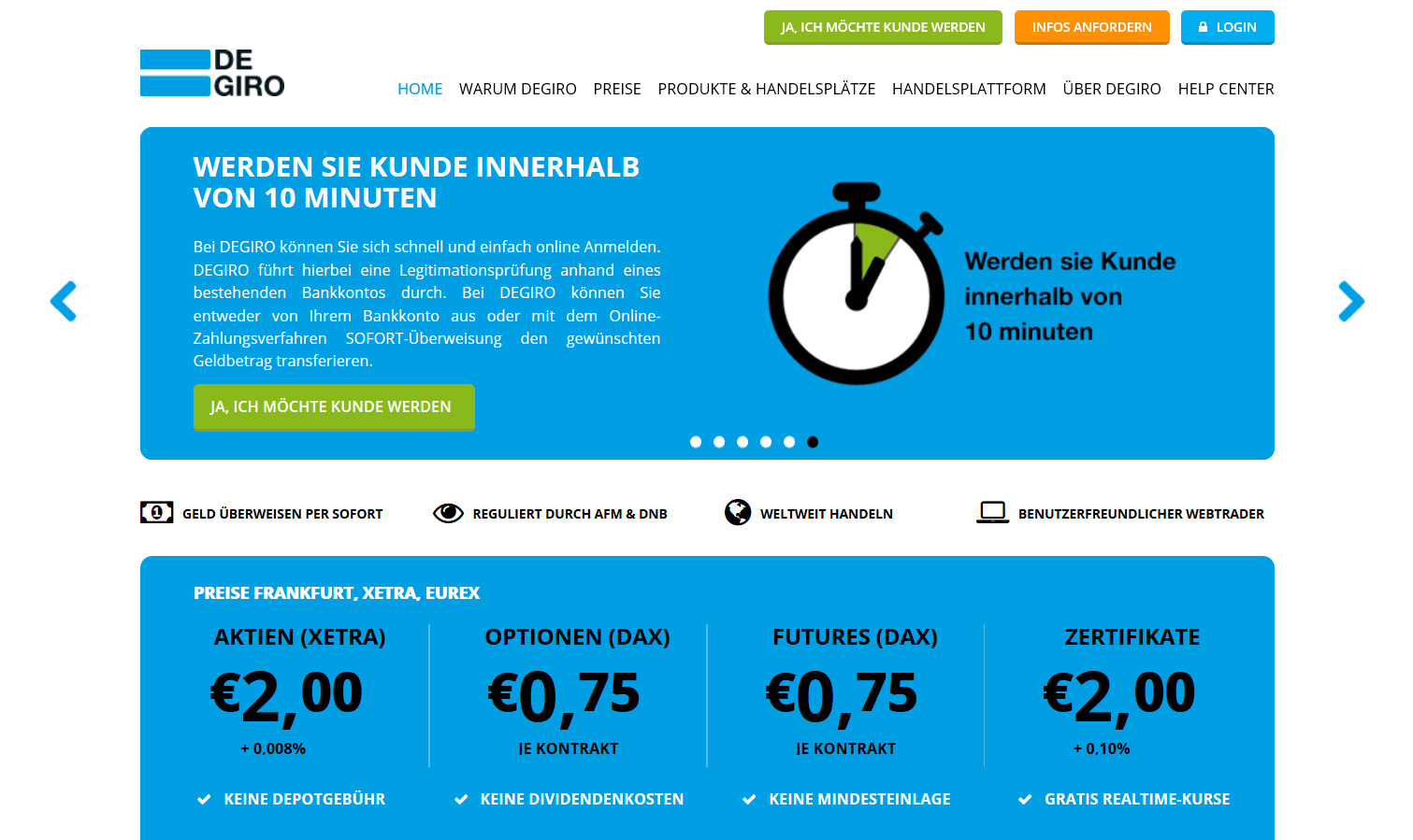 Die Kontoeröffnung bei DeGiro in 10 Minuten