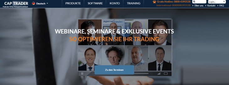 Captrader Webinare Seminare Exklusive Events