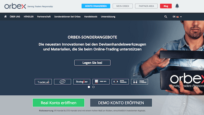 Orbex Webseite
