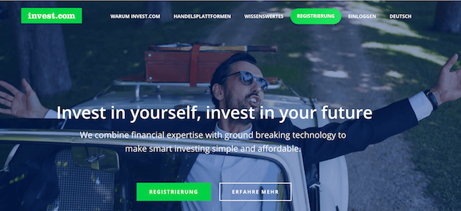invest.com Webseite