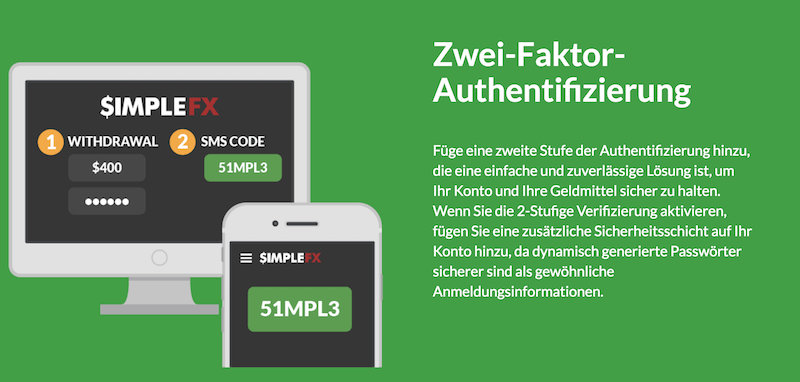 SimpleFX Ein- und Auszahlungen Sicherheit