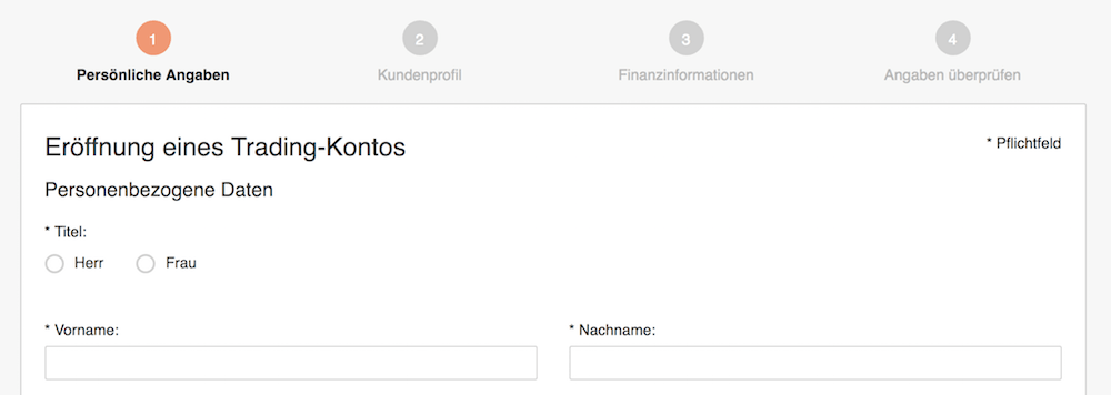 Swissquote Kontoeröffnung