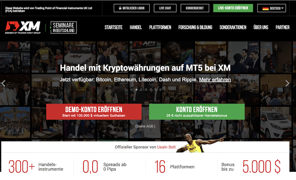 XM Webseite