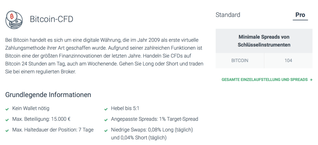 Bitcoin-CFDs gehören auch zum Angebot von XTB