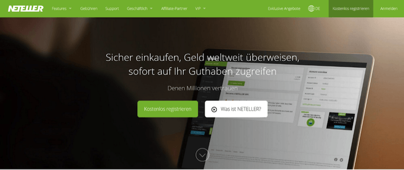 Online-Zahlungen mit Neteller