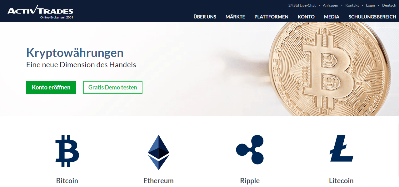 ActivTrades Kryptowährung