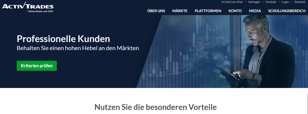 ActivTrades Kundenkonto