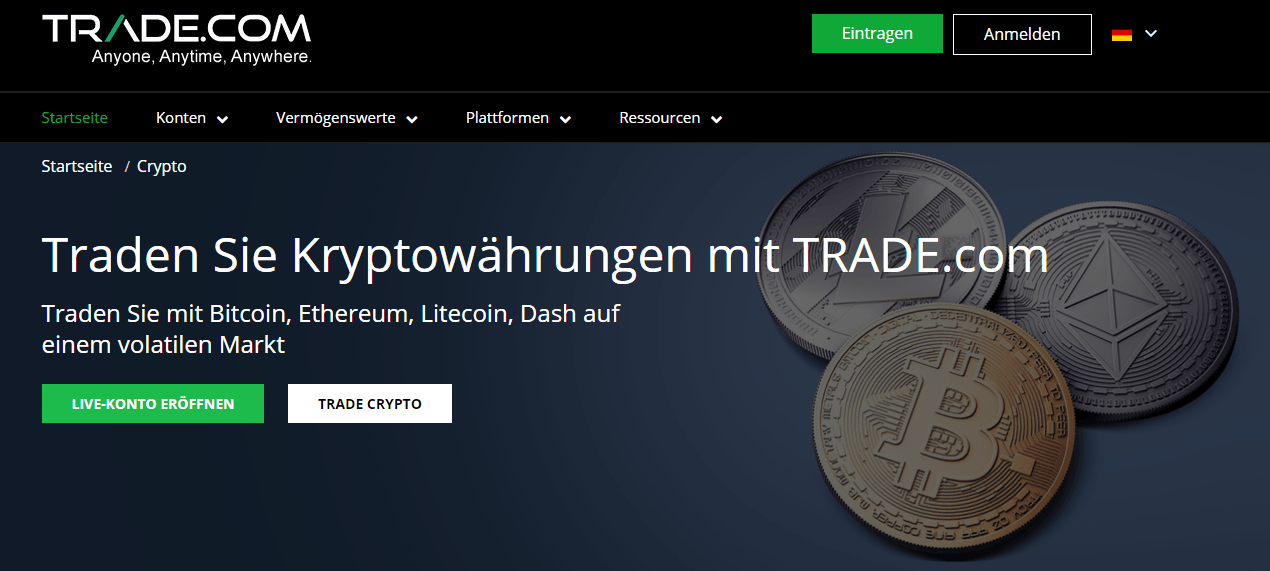 Trade.com Kryptowährungen
