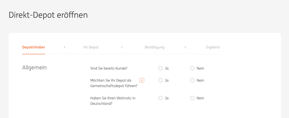 ING Depot Kosten - ING-Depot-Eröffnung