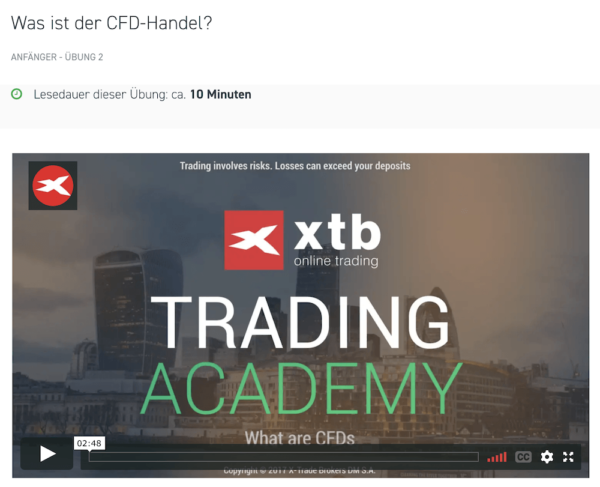 Sowohl zum CFD-Handels, als auch zu dem Thema Forex-Trading finden Anfänger in der XTB Trading-Academy wertvolle Informationen