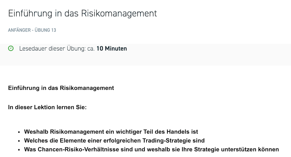 XTB Risikomanagement