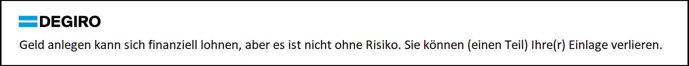 DEGIRO Risikohinweis