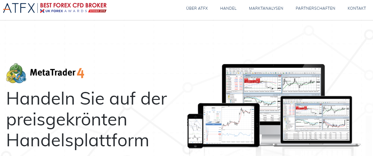 ATFX bietet preisgekrönte Handelsplattformen