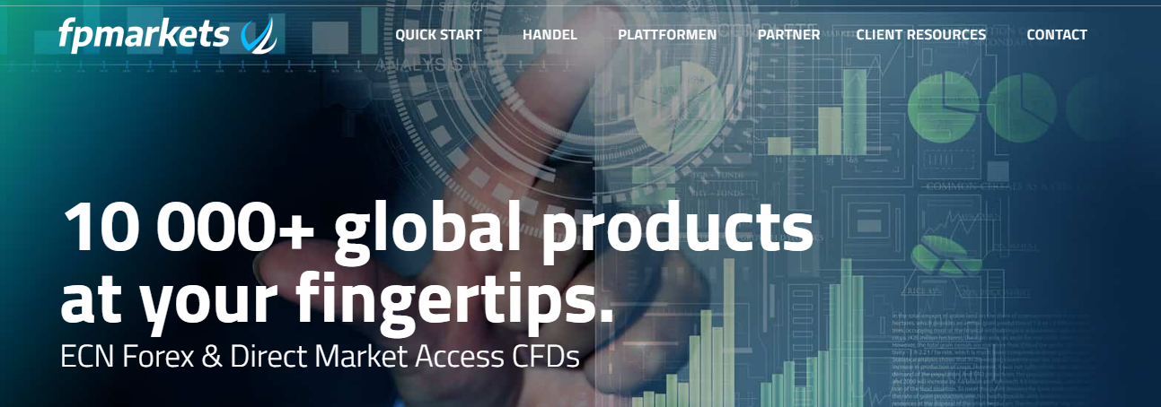FP Markets bietet mehr als 10.00 Produkte zum handeln an