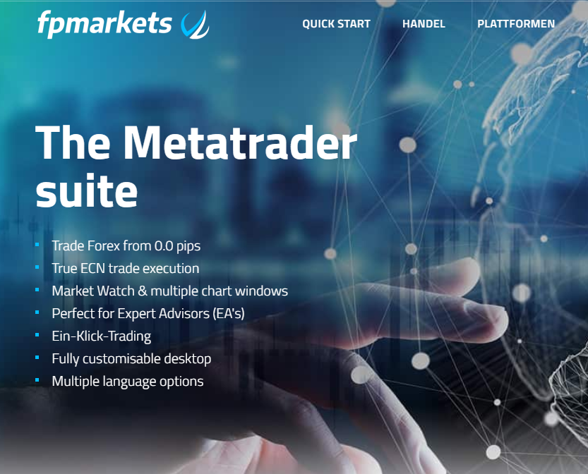 FP Markets bietet die Metatrader Suite an