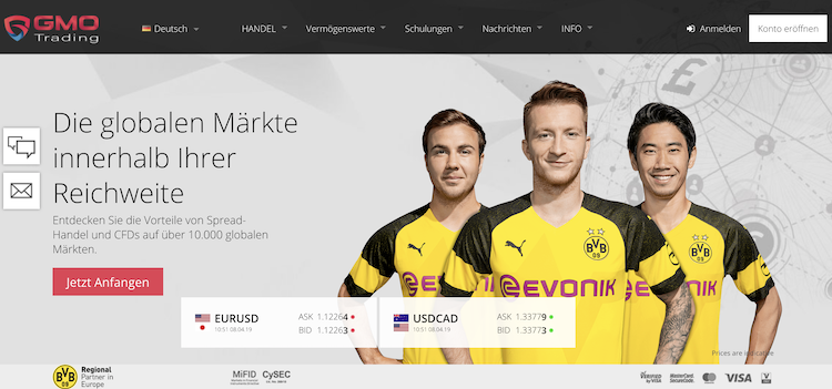 GMOTrading Regulierung