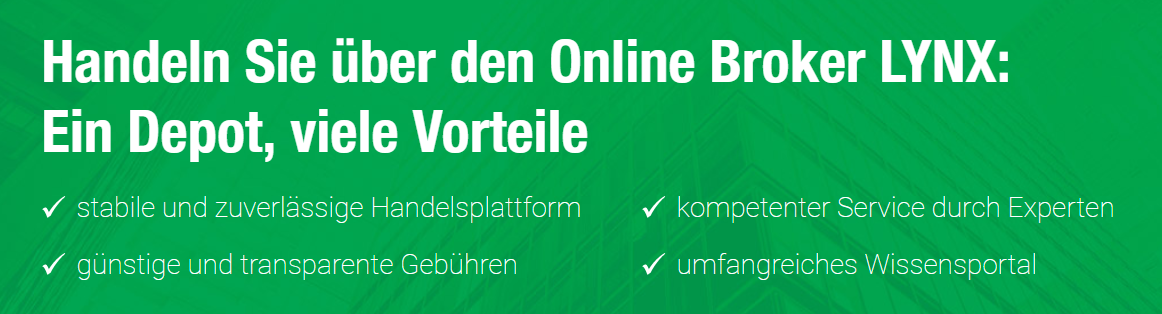 Lynx Broker Depot eröffnen