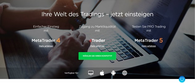 OctaFX bietet verschiedene Plattformen zum Traden an